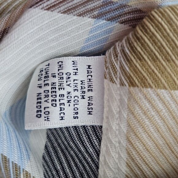 Turnbury Men's shirt sz L 34 blue beige plaid button down casual - Picture 9 of 11